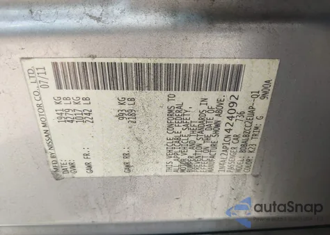 2012 Nissan Altima 2.5 S from USA, damaged, VIN 1N4AL2AP1CN424092